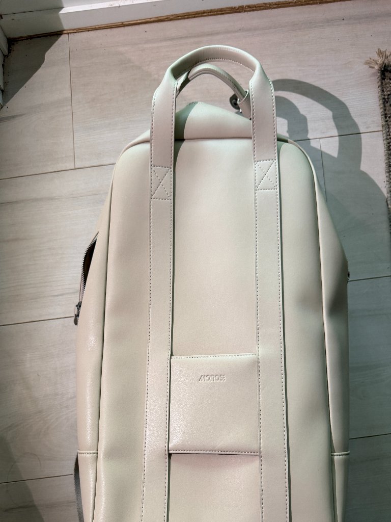 Monos Metro Backpack Ivory Vegan Leather With Folio Kit — image 3 of 8